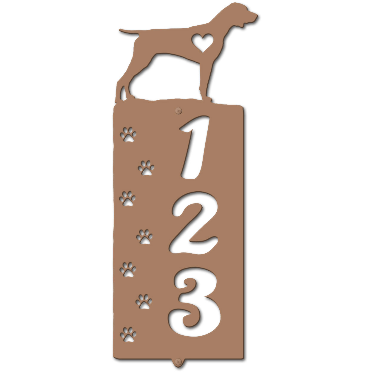 636283 - Pointer Cut Outs Three Digit Address Number Plaque