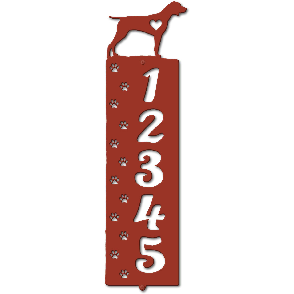 636285 - Pointer Cut Outs Five Digit Address Number Plaque