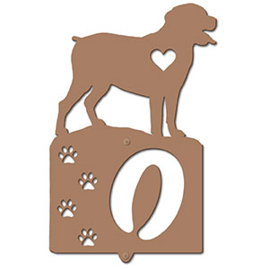 636311 - Rottweiler Cut Outs One Digit Address Number Plaque