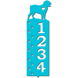 636314 - Rottweiler Cut Outs Four Digit Address Number Plaque