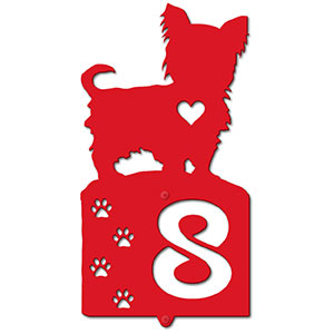 636321 - Yorkie Cut Outs One Digit Address Number Plaque