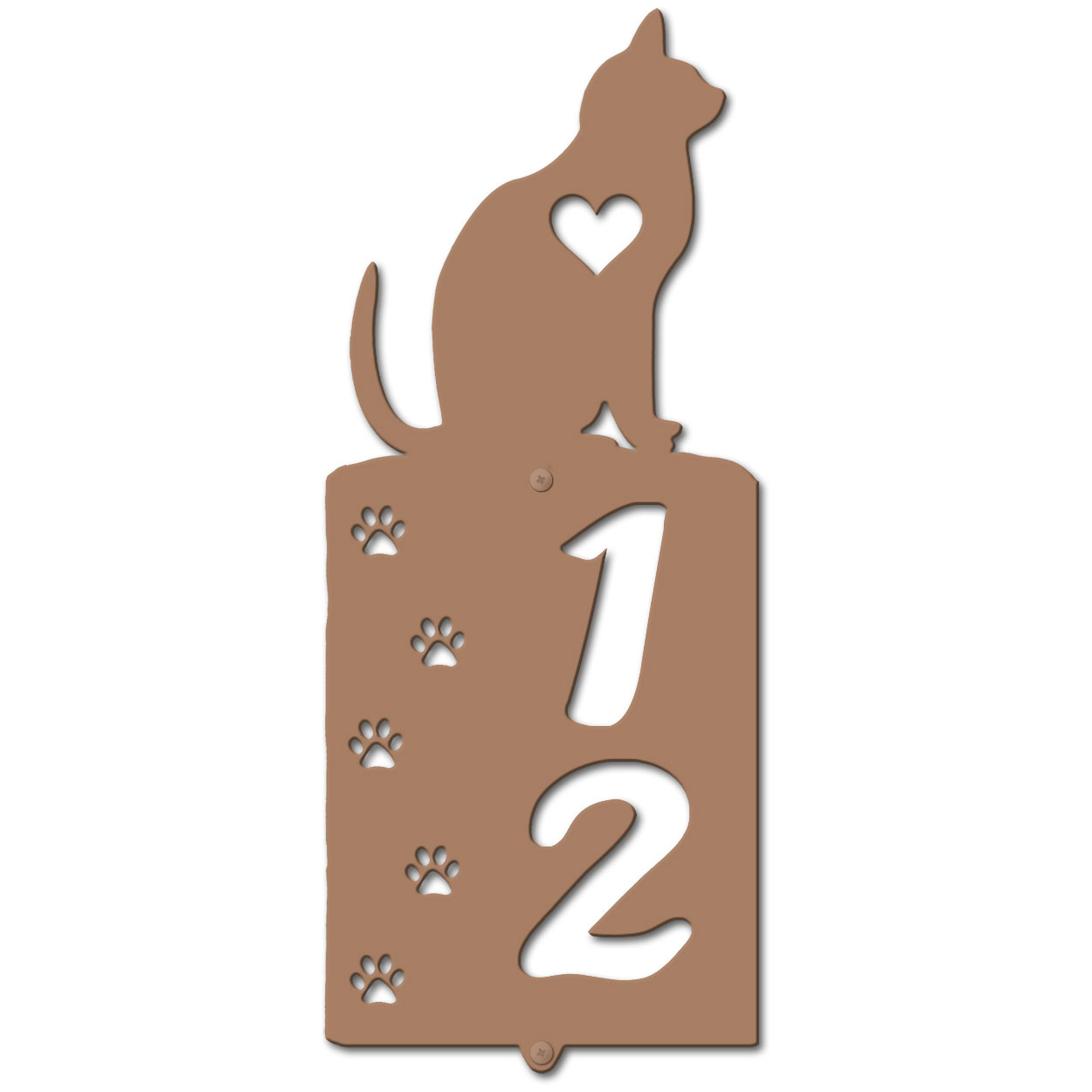 636362 - Cat Tracks Cut Outs Two Digit Address Number Plaque