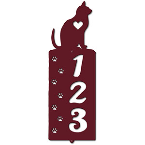 636363 - Cat Tracks Cut Outs Three Digit Address Number Plaque
