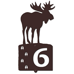 636381 - Moose Tracks Cut Outs One Digit Address Number Plaque