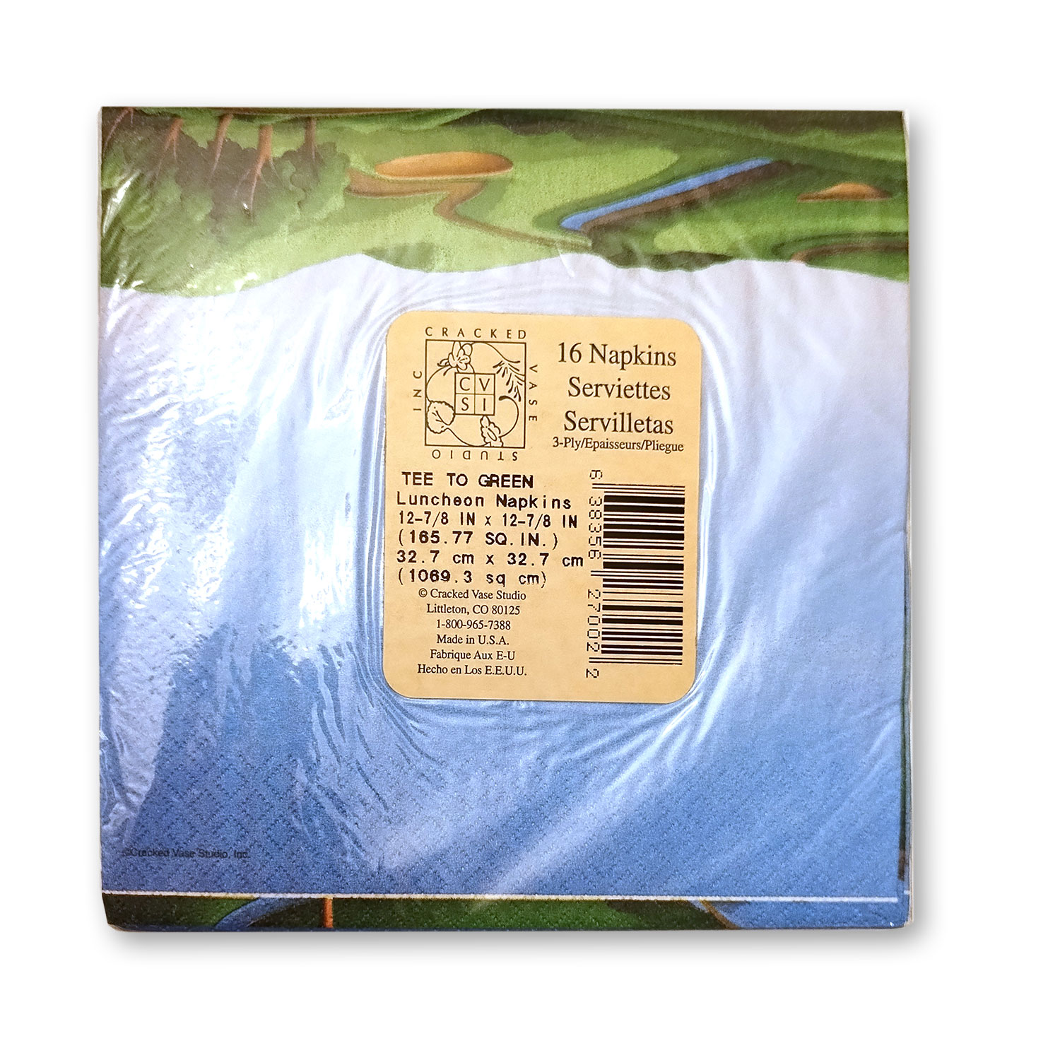 810120 - 6.5in Tee to Green Golf 16 Luncheon Napkins