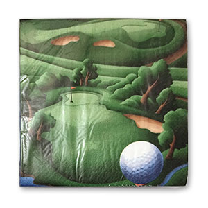 810120 - 6.5in Tee to Green Golf 16 Luncheon Napkins