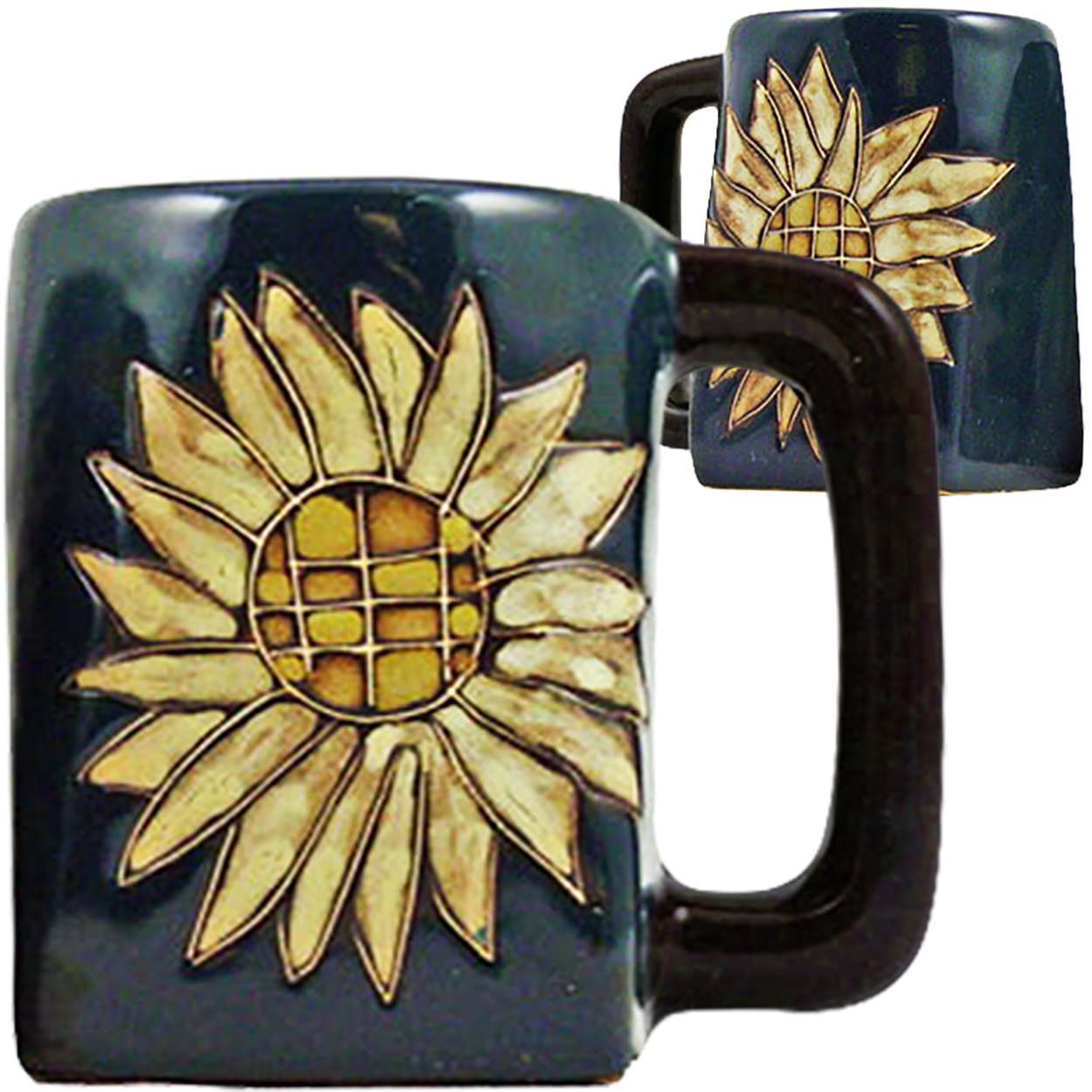 511S1 - Mara Stoneware Mug 12oz Square Sunflower