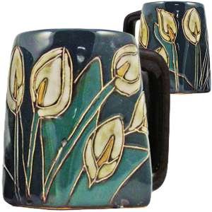 216258 - 511S3 - Mara Stoneware Mug 12oz Square Lilies