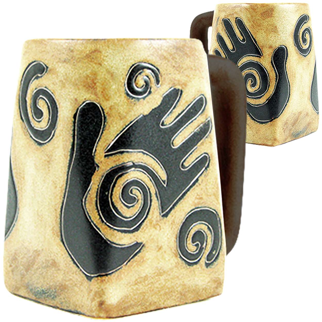 511X6 - Mara Stoneware Mug 12oz Square Heal Hand