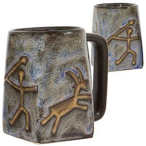 216762 - 511A2 - Mara Stoneware Mug 12oz Petroglyph Blue
