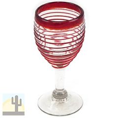 116159 - Blown Wine Glass With Clear Base - 9oz - Spiral Grip 116159