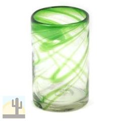 116171 - Blown Glass Swirl - Green Tumbler - 16 oz