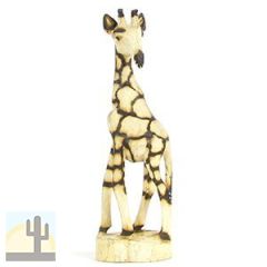119092 - 119092 - 14in Giraffe Burnt Wood Carving