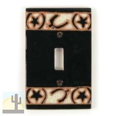 128037 - Terra Cotta Single Standard Switch Plate - Stars and Spurs