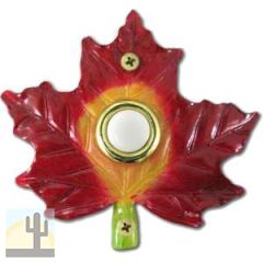 130109 - DBP-006 Doorbell - Painted Maple Leaf in Autumn