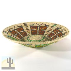 140253-344 - 13.5in x 2in One-of-a-Kind Shallow Bowl Fine Art Basket - No. 344