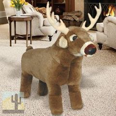 144545 - 32in Whitetail Deer Plush Footstool