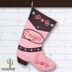 144650 - Western Pink Cowgirl Boot Christmas Stocking