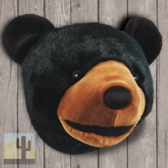 322109 - 8in Mini Black Bear Mini Plush Trophy Head Wall Hanging