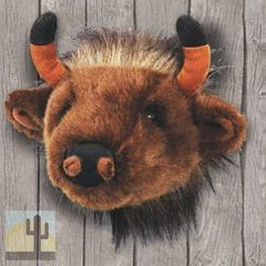 322302 - 10in Mini Buffalo Plush Trophy Head Wall Hanging