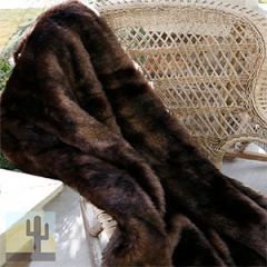 144721 - Faux Fur Brown Bear Throw Blanket