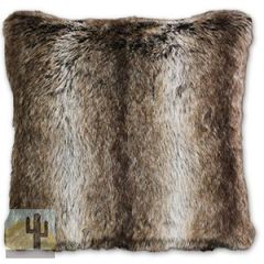 144736 - Faux Fur Chinchilla 18in Accent Pillow