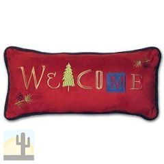 144752 - Welcome Lodge Red Faux Suede 10in x 20in Accent Pillow