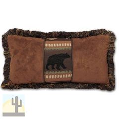 144758 - Bear and Chestnut Lodge 14in x 26in Accent Pillow