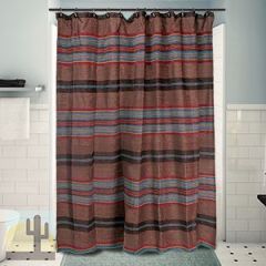 144798 - Canyon View Southwest Stripe Fabric Shower Curtain
