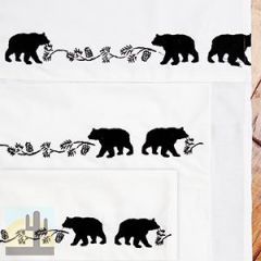 144900 - Embroidered Bear Lodge Queen Sheet Set