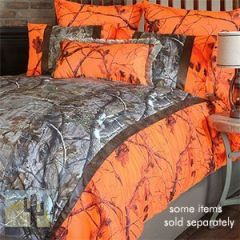 144976 - Realtree AP Blaze Orange Camo Twin Bedding Ensemble