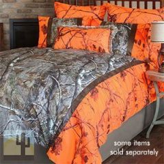 144978 - Realtree AP Blaze Orange Camo King Size Bedding Ensemble