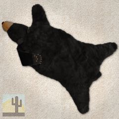 322533 - 58in Plush Fake Black Bear Skin Rug