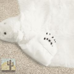 322113 - 58in Plush Fake Polar Bear Plush Skin Rug