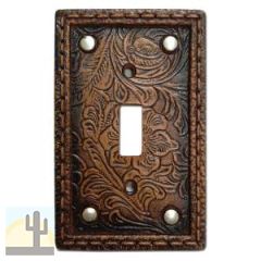 147681 - Faux Tooled Leather Single Standard Switch Plate
