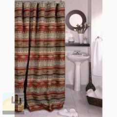 158057 - Flying Horse Western Ranch Fabric Shower Curtain