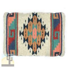 161034 - Wool Rug Pillow 14in x 17in - Oatmeal Pastel