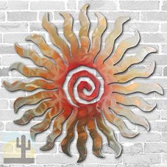 165015 - 36in 24-Ray Sunburst 3D Metal Wall Art - Sunset - 165015
