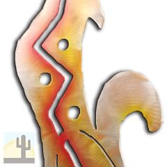 165144 - 30-inch extra large Howling Coyote Facing Left 3D Metal Wall Art in a vibrant sunset swirl finish