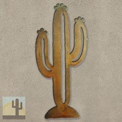 165253 - 24-inch large Saguaro Cactus 3D Metal Wall Art in a rich rust finish