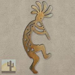165263 - 24-inch large Kokopelli Facing Right 3D Metal Wall Art in a rich rust finish