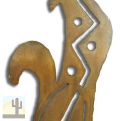 165281 - 12-inch small Howling Coyote Facing Right 3D Metal Wall Art in a rich rust finish