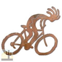 165602 - 18in Mountain Biker Metal Wall Art in Rust Patina