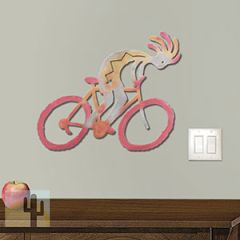 165682 - 18in Mountain Biker Metal Wall Art in Sunset Swirl