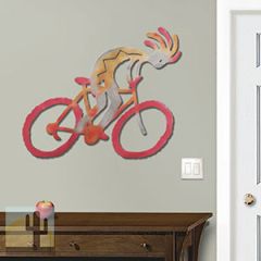165684 - 30in Mountain Biker Metal Wall Art in Sunset Swirl