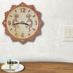 165741 - Kokopellis Tuscan Red Wood Inlay Clock