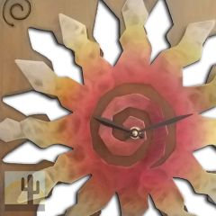 165754 - 13-inch small 3D Sunburst Wall Clock in a vibrant sunset swirl finish