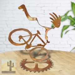 165804 - BS04RT13 14in Ms. Endo Female Kokopelli Cyclist Tabletop Sculpture