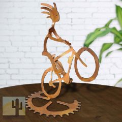 165808 - BS02RT13 14in Ms. Wheelie Female Kokopelli Cyclist Tabletop Sculpture