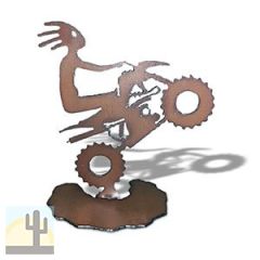 165909 - 7in Rustic Metal Table Top Sculpture - ATV Quad Rider